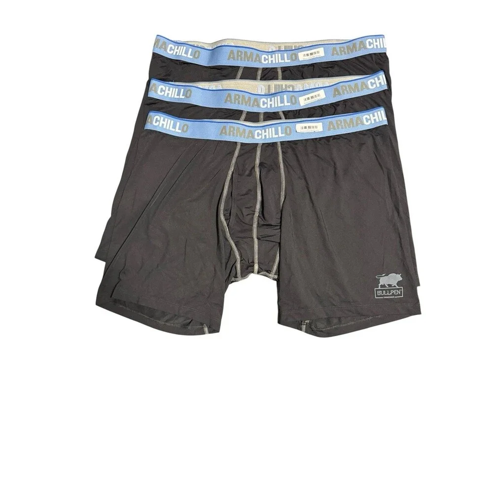 Duluth Trading Co. Armachillo Bullpen Boxer Briefs 3-Pack 2XL Black/Blue